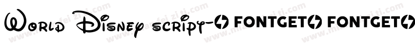 World Disney script字体转换
